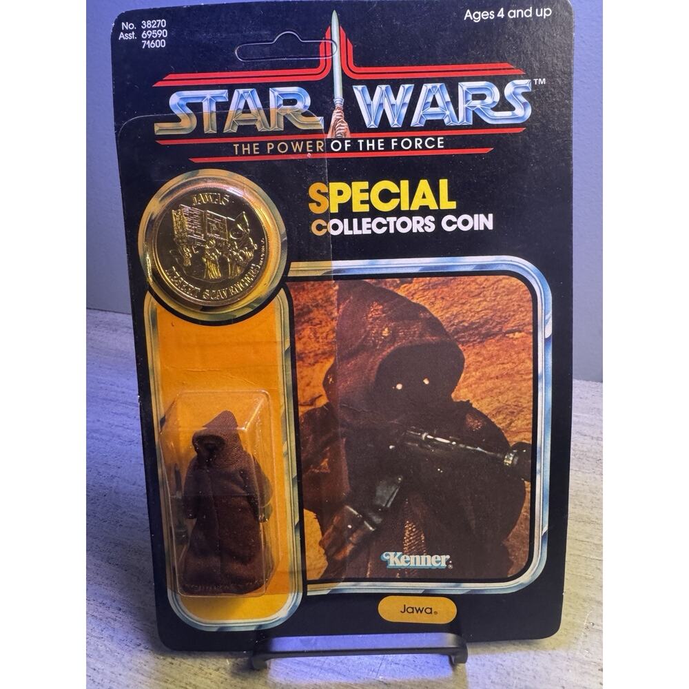 Vintage Kenner Star Wars Jawa Figure Card 92 Back MOC 1984 POTF UNPUNCHED!